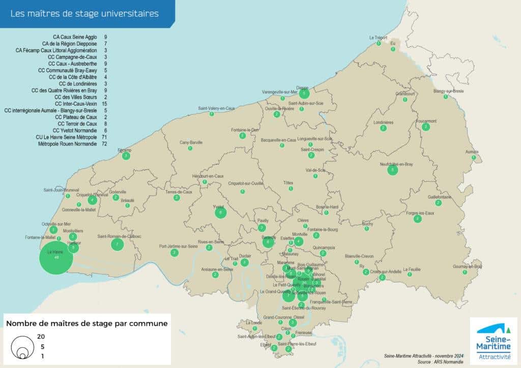 Carte des maîtres de stage